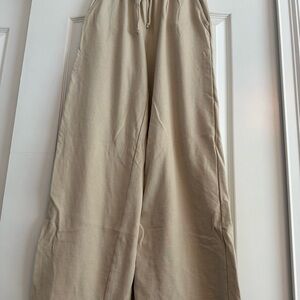 Fashion Nova Tan Wide Leg Pants